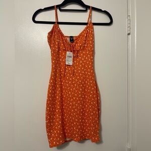 Windsor Orange Floral Mini Dress